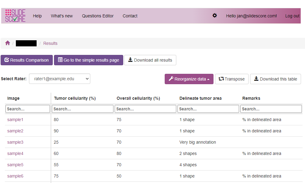 An example showing the new results page with customization options and download buttons An example showing the new results page with customization options and download buttons